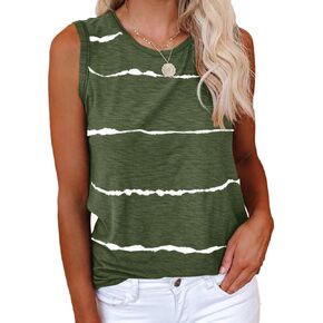 Cicy Bell Women's Casual Tank Tops Crewneck Sleeveless Plain Summer Cotton Tee Shirts