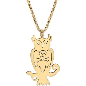 BAMAY Cute Owl Bird Necklace Pendant Chain Jewelry Dainty Evil Eye Necklace for Women Girls Owl Gifts Charms