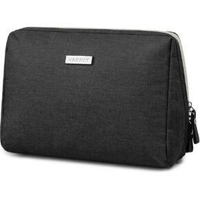 Large Makeup Bag Zipper Pouch Travel Cosmetic Organizer for Women (Large, Grey) in Saudi Arabia