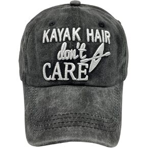 Waldeal Women's Kayak Hair Don't Care Hat, Denim Washed Adjustable Baseball Cap