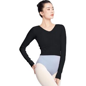 Phoeswan Ballet Sweater for Girls & Women, Ballet Warm up Dance Sweater, Ballet Wrap Pullover Sweaters for Leotards