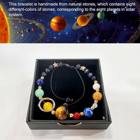 Nogcig Planet Bracelet Solar System,Universe Galaxy Guardian Star Bracelets,Solar System The Eight Planets Beaded Space Bracelet Gifts for Men Women Teen Girls in Saudi Arabia
