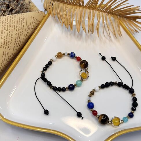 Nogcig Planet Bracelet Solar System,Universe Galaxy Guardian Star Bracelets,Solar System The Eight Planets Beaded Space Bracelet Gifts for Men Women Teen Girls in Saudi Arabia