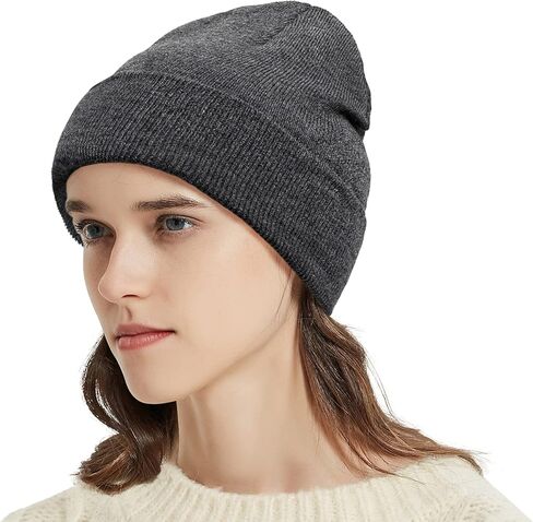 YOULEY قبعة صغيرة للنساء قبعات شتوية متماسكة من الأكريليك الناعم الدافئ مع أساور للفتيات والنساء بيني... in Kuwait