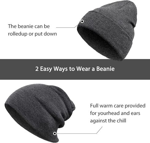 YOULEY قبعة صغيرة للنساء قبعات شتوية متماسكة من الأكريليك الناعم الدافئ مع أساور للفتيات والنساء بيني... in Kuwait