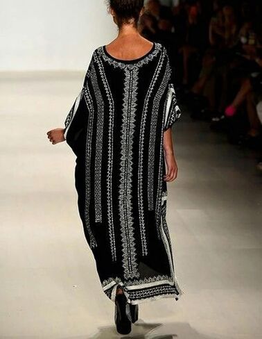 غطاء الشاطئ الملون للنساء من الدانتيل قفطان ثوب السباحة طويل رايون فضفاض فضفاض ماكسي ملابس السباحة الرأس in Kuwait