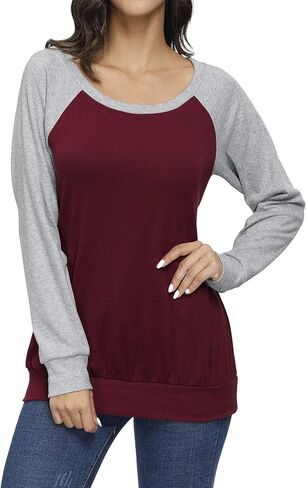 قمصان Cestyle للسيدات ذات رقبة دائرية وأكمام طويلة راجلان كاجوال in Kuwait