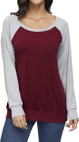 قمصان Cestyle للسيدات ذات رقبة دائرية وأكمام طويلة راجلان كاجوال in Kuwait