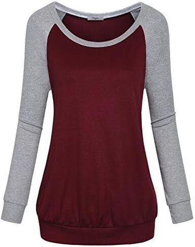 قمصان Cestyle للسيدات ذات رقبة دائرية وأكمام طويلة راجلان كاجوال in Kuwait