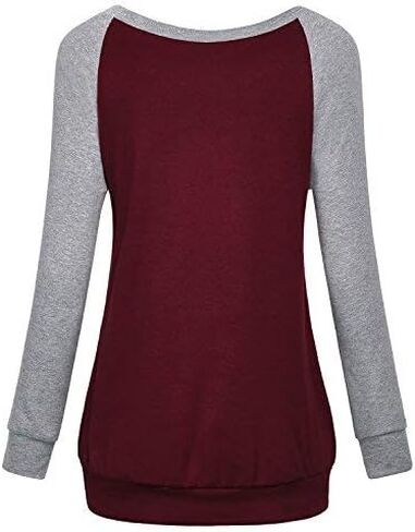 قمصان Cestyle للسيدات ذات رقبة دائرية وأكمام طويلة راجلان كاجوال in Kuwait