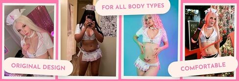 MOEFLAVOR زي الممرضة المثير | الشيطانة kawaii أنيمي تأثيري الملابس الداخلية | مقاسات عادية ومقاسات كبيرة للسيدات in Kuwait