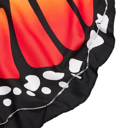 LABULADUO 3 قطع زي فراشة الهالوين للنساء، أجنحة الفراشة المضيئة وأجنحة الجنيات وشال الرأس مع قناع وعصابة رأس in Kuwait