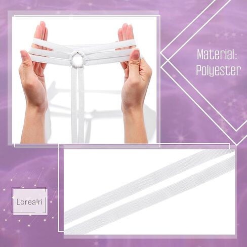 لفافات الساق البيضاء من Lorealri، رباط مطاطي مع حلقة على شكل حرف O، ملابس المهرجانات، أزياء غريبة للنساء والفتيات in Kuwait