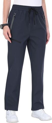 MoFiz Women's Hiking Pants Insulated Outdoor Snow Ski Pants Warm Winter Soft Shell with Zipper Pockets in Kuwait
