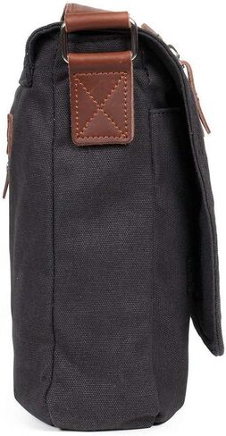 Unisex Messenger Bag Casual Canvas Bag Shoulder Sling Bag Satchel Messenger Bag for Men Work Office 13 inch Laptop Bag (Medium-Coffee) in Kuwait