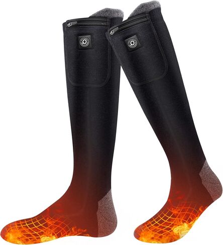 SVPRO Heated Socks,Electric Heated Ski Socks,Rechargeable Battery Heating Socks for Outdoor Skiing,Hiking,Camping,Hunting in Saudi Arabia