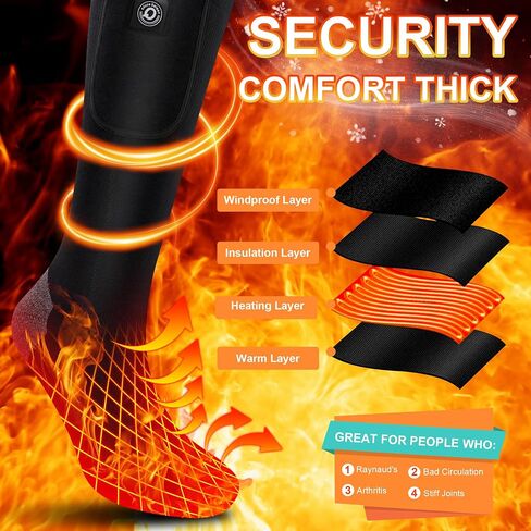 SVPRO Heated Socks,Electric Heated Ski Socks,Rechargeable Battery Heating Socks for Outdoor Skiing,Hiking,Camping,Hunting in Saudi Arabia