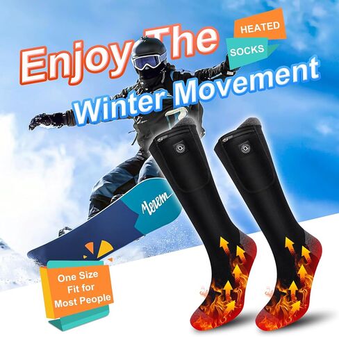 SVPRO Heated Socks,Electric Heated Ski Socks,Rechargeable Battery Heating Socks for Outdoor Skiing,Hiking,Camping,Hunting in Saudi Arabia