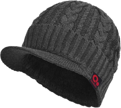 Janey&Rubbins Sports Winter Knit Visor Beanie with Bill Hat for Men and Women in Saudi Arabia