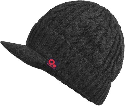 Janey&Rubbins Sports Winter Knit Visor Beanie with Bill Hat for Men and Women in Saudi Arabia