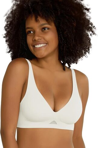 Niidor Seamless Wireless Bra V Neck Invisible Comfort Bra Breathable Wirefree Bralette Thin Soft Everyday Bra for Women in Kuwait