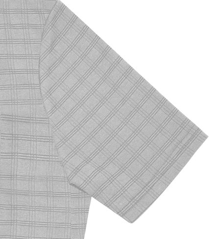 تي شيرت بولو رجالي من LOGEEYAR ذو نسيج منقوش ومطاط بأكمام قصيرة كاجوال تي شيرت جولف بملمس نحيف in Kuwait