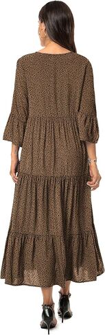 VIISHOW Womens 3/4 Sleeve Casual Bohemian Midi Dress in Kuwait