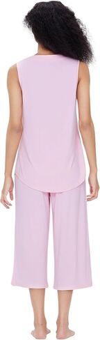 GYS Women's Pajama Set - Sleeveless Tank Top Pajamas for Women Capri Pajamas Summer Pjs in Saudi Arabia