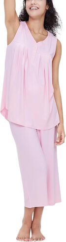GYS Women's Pajama Set - Sleeveless Tank Top Pajamas for Women Capri Pajamas Summer Pjs in Saudi Arabia