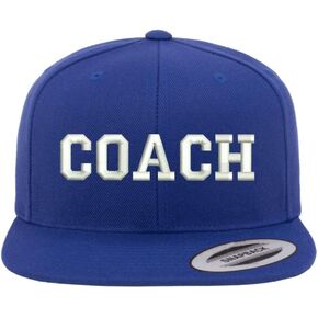 قبعة بيسبول للجنسين من DSY Lifestyle Coach Flat Bill Snapback - قبعة تدريب رياضية للمدرب in Kuwait