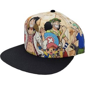 Ripple Junction One Piece Anime 5 Panel Structured Flat Bill Snapback Adjustable Hat Men and Women Officially Licensed in Saudi Arabia