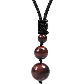 Crystal Necklaces for Women Men, Tigers Eye Amethyst Obsidian Round Necklace for Protection, Crystals and Healing Stones Pendant Jewelry for Spiritual in Kuwait