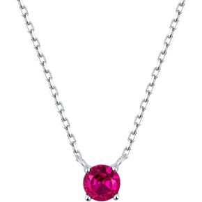 S.Leaf Birthstone Necklace for Women Diamond Necklaces Cz Necklace Pendant Cubic Zirconia Necklace Sterling Silver Solitaire Pendant Birthday Gifts for Women Girls