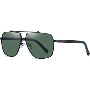 Haigfore Polarized Sunglasses Classic Fashion Oversized Frame for Men Driving UV Protection