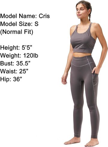 سروال يوجا نسائي عالي الخصر من Everweekend مع جيب للتحكم في البطن وتمارين رياضية وجري وصالة ألعاب رياضية غير شفافة in Kuwait