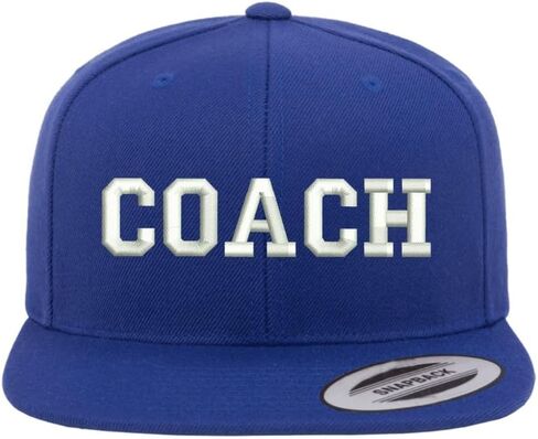 قبعة بيسبول للجنسين من DSY Lifestyle Coach Flat Bill Snapback - قبعة تدريب رياضية للمدرب in Kuwait