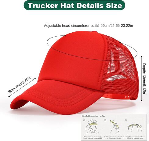 MEINICY Trucker Hat for Men Women Snapback Adjustable Baseball Cap Foam Plain Front Mesh Back Cap Classic 5 Panel Trucker Hat in Kuwait
