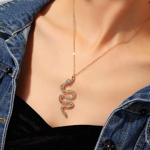 JczR.Y Dragon Necklace Pendant Dainty Rhinestone Dragon Necklace for Women Girls Halloween Domineering Neck Jewelry Gift in Saudi Arabia