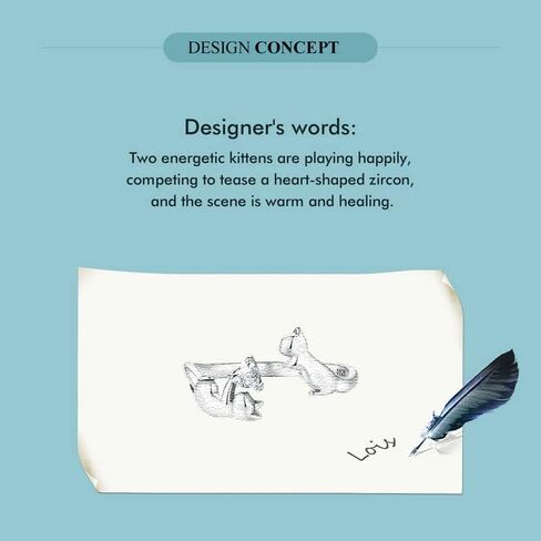 BISAER خاتم القط حلقات قابل للتعديل للنساء، 925 الفضة الاسترليني حلقات القط جميل القطط الحيوانات المفتوحة حلقة عناق خواتم مجوهرات للنساء هدايا مجوهرات in Kuwait