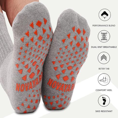 Soccer Socks Men Non Slip Grip Socks Soccer Athletic Socks for Football Basketball Volleyball 5 Pairs in Kuwait