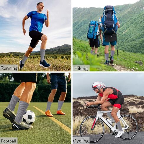 Soccer Socks Men Non Slip Grip Socks Soccer Athletic Socks for Football Basketball Volleyball 5 Pairs in Kuwait