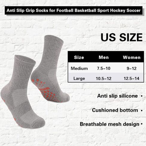 Soccer Socks Men Non Slip Grip Socks Soccer Athletic Socks for Football Basketball Volleyball 5 Pairs in Kuwait