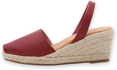 Espadrilles Wedges for Women, Dressy Soft Leather Peep Toe Womens Espadrille Sandals, Comfortable Casual Summer Slip On in Saudi Arabia