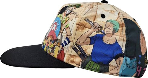 Ripple Junction One Piece Anime 5 Panel منظم مسطح بيل Snapback قبعة قابلة للتعديل للرجال والنساء مرخصة رسميًا in Saudi Arabia