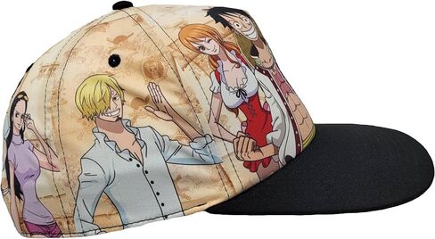 Ripple Junction One Piece Anime 5 Panel منظم مسطح بيل Snapback قبعة قابلة للتعديل للرجال والنساء مرخصة رسميًا in Saudi Arabia