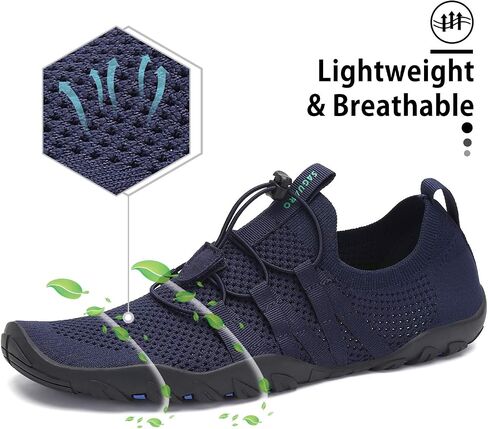 Mishansha Water Shoes for Women Men, Quick-Dry Barefoot Swim Shoes | Non-Slip Aqua Shoes with Drainage Holes, Breathable, Lightweight, for Beach, Pool, River Boating, Yoga, Walking in Saudi Arabia