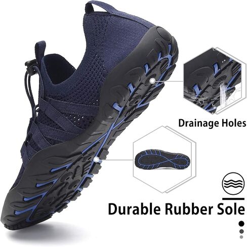 Mishansha Water Shoes for Women Men, Quick-Dry Barefoot Swim Shoes | Non-Slip Aqua Shoes with Drainage Holes, Breathable, Lightweight, for Beach, Pool, River Boating, Yoga, Walking in Saudi Arabia