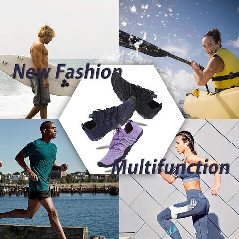 Mishansha Water Shoes for Women Men, Quick-Dry Barefoot Swim Shoes | Non-Slip Aqua Shoes with Drainage Holes, Breathable, Lightweight, for Beach, Pool, River Boating, Yoga, Walking in Saudi Arabia