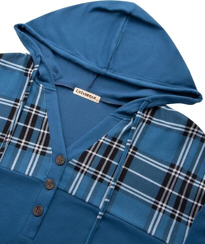 سترة نسائية من Unixseque بأكمام طويلة وغطاء للرأس وياقة على شكل حرف V وزر وقلنسوة in Kuwait