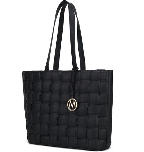 MKF Collection Tote Bag for Women, Vegan Leather Woven Top-Handle Satchel Handbag Purse in Kuwait